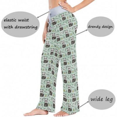 Bottoms Cute Baby Panda with Bamboo Women's Pajama Pants Lounge Sleep Wear - Multi - C519D3Q889T