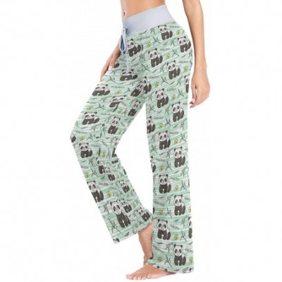 Bottoms Cute Baby Panda with Bamboo Women's Pajama Pants Lounge Sleep Wear - Multi - C519D3Q889T