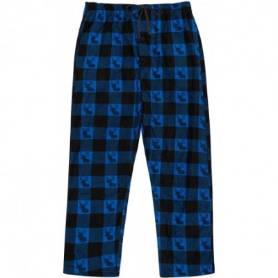 Sleep Bottoms Men's Super Soft Micro Fleece Pajama Pants - Deer Head-navy - CN192L89RS6