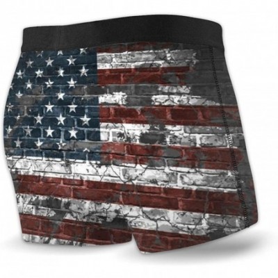 Boxer Briefs Mens Boxer Briefs Bison Buffalo Bull with American Stars Underwear for Boys Shorts Leg Comfort Quick Dry - Patte...