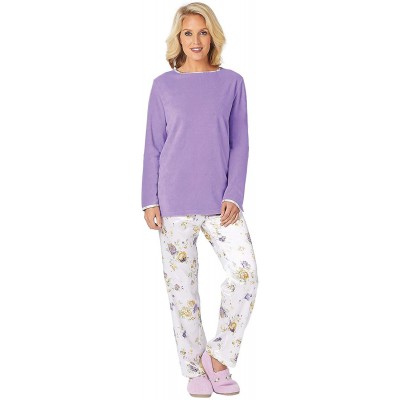 Nightgowns & Sleepshirts Cozy 2-Piece Pajama - Lilac - CH18I6W0SRQ