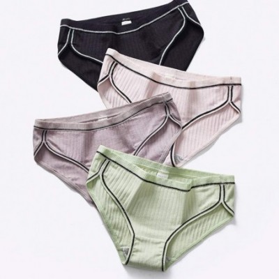 Accessories Sexy Underwear Women Sexy Pure Cotton Knickers Sexy Breathable Thread Underpants Underwear - Black - CV18XGA5QL7