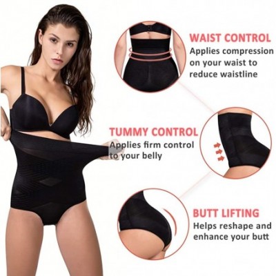 Shapewear Girdle Panties for Women High Waist Tummy Control Panty Shapewear Seamless Shaping Briefs - Black - C118XXTEEMG