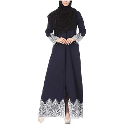 Robes Womens Middle East Solid Muslim Gown Islamic Wear Kaftan Abaya - As2 - CW19DCT5SMZ