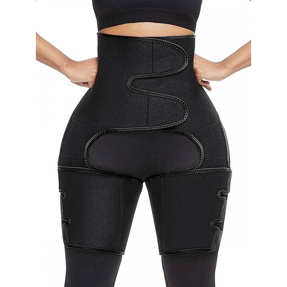 Shapewear Neoprene Thigh Trimmer Waist Trainer Weight Loss Belt Compression Wrap Sciatica Brace Fat Burner Butt Lift - Black ...