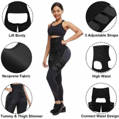 Shapewear Neoprene Thigh Trimmer Waist Trainer Weight Loss Belt Compression Wrap Sciatica Brace Fat Burner Butt Lift - Black ...