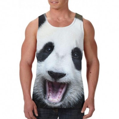 Undershirts Men's Soft Tank Tops Novelty 3D Printed Gym Workout Athletic Undershirt - Cute Animal Giant Panda - C619DS2QOAO