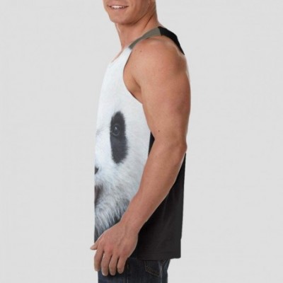 Undershirts Men's Soft Tank Tops Novelty 3D Printed Gym Workout Athletic Undershirt - Cute Animal Giant Panda - C619DS2QOAO