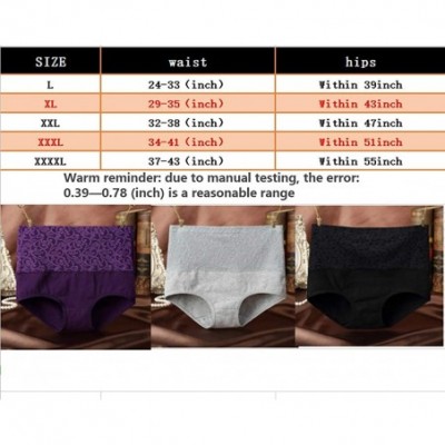 Panties Post Partum Underwear for Women-High Waist Tummy Control Cotton Panties Solid Color Briefs Soft Breathable Panties Mu...