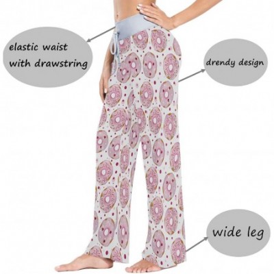 Bottoms Pink Donuts Women's Pajama Pants Lounge Sleep Wear - Multi - C819CZHWCRX