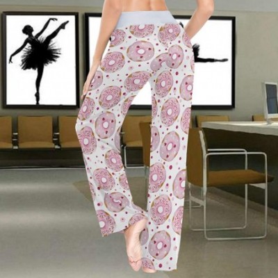 Bottoms Pink Donuts Women's Pajama Pants Lounge Sleep Wear - Multi - C819CZHWCRX