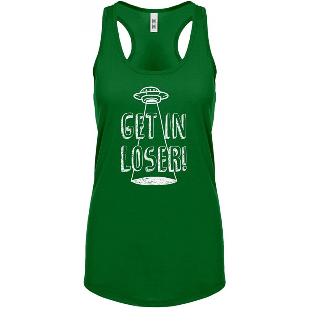 Camisoles & Tanks Womens Get in Loser Racerback Tank Top - Kelly Green - C71885WUZHN