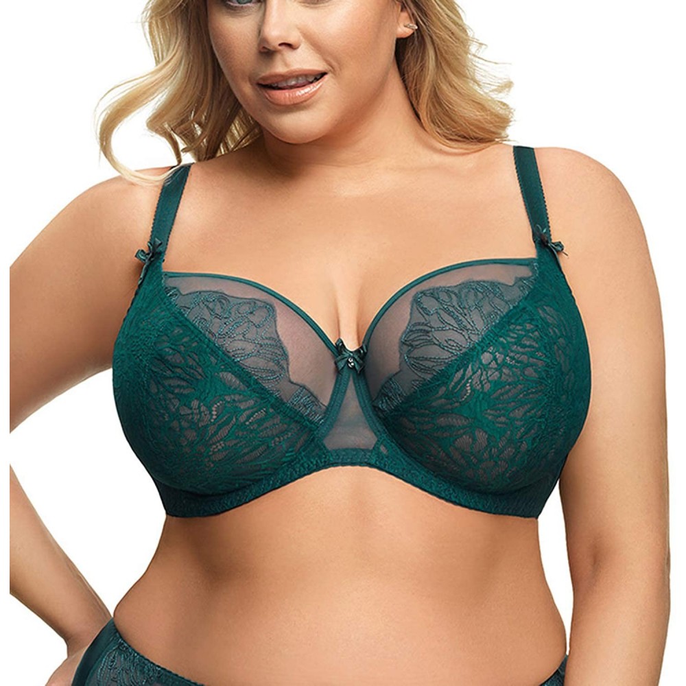 Bras K513 Women's Harmony Green Non-Padded Underwired Full Cup Bra - Green - CN18UZO9CUM