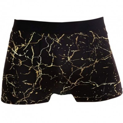 Boxer Briefs Men's Stylish Pattern Waistband Boxer Brief Stretch Swimming Trunk - Marble - CT18Q3DR37K