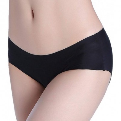 Panties Women's No Show Hipster Panties Invisible Seamless Hiphuggers 3 Black L - CE18Z5AG9TL