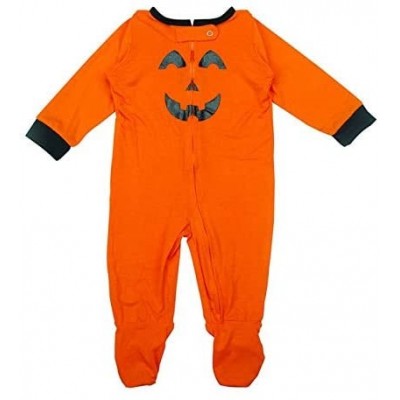 Sleep Sets Men Family Matching Halloween Pumpkin Print Pajamas Set Blouse + Striped Pants - Orange - CJ18Y6LH4E5