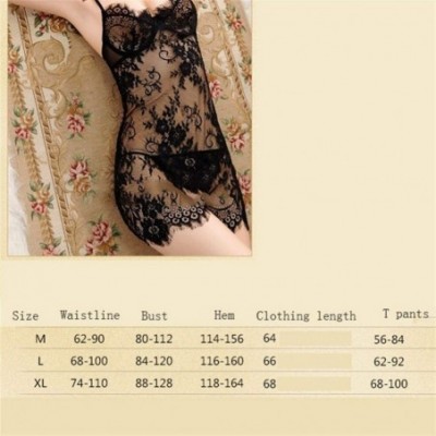 Bustiers & Corsets Women's Sexy Underwear Eyelash Lace Petticoat Appeal Baby Doll Pajamas Strap Steel Ring Gather Transparent...