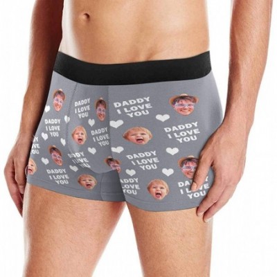 Boxer Briefs Custom Men's Boxer Briefs with Funny Photo Face- Personalized Novelty Underwear Daddy I Love You Father's Day Bl...