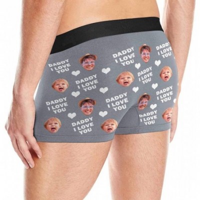 Boxer Briefs Custom Men's Boxer Briefs with Funny Photo Face- Personalized Novelty Underwear Daddy I Love You Father's Day Bl...