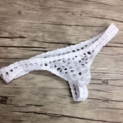 G-Strings & Thongs Underwear Jockss Big Mesh Breathable Hollow Strings Homme Sexy Low-Waist Thongs Men G Tangas - White - CD1...