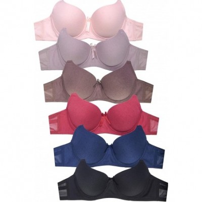 Bras Women's Premium Full Coverage Cotton Bra (6 Pack) - Assorted2 - CA18WWT46ZR