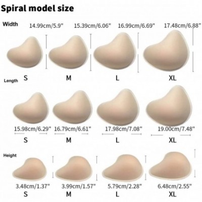 Accessories Bra Pads Insert 1 Pair Women's Bra Push Up Pads Breast Enhancers Bra Cups Inserts for Bikini Swimsuit - Solid Spi...