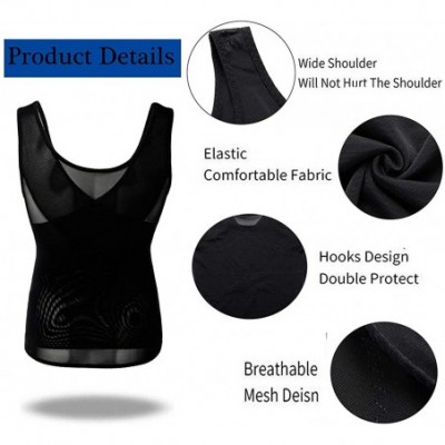 Shapewear Mens Slimming Body Shaper Vest Chest Compression Shirt Abs Abdomen Slim Tank Top Undershirt - Black - C4195HNU87A