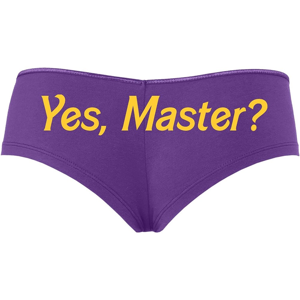 Panties Yes Master DDLG Sexy Purple Boyshort for Daddys Little Slut BDSM - Yellow - CI18STTX000