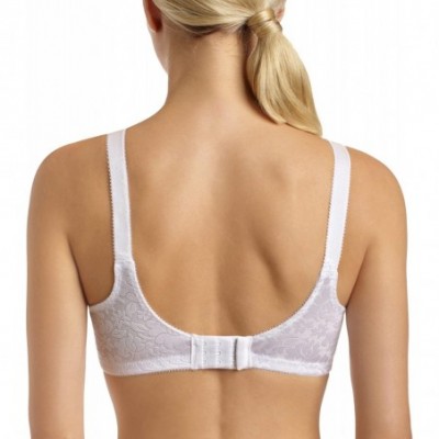 Bras Women's Double Support Spa Closure Wire-Free Bra - White - C911UDSU7XB