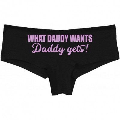 Panties What Daddy Wants Daddy Gets Everything Black Boyshort - Lavender - C2195GTMI5U