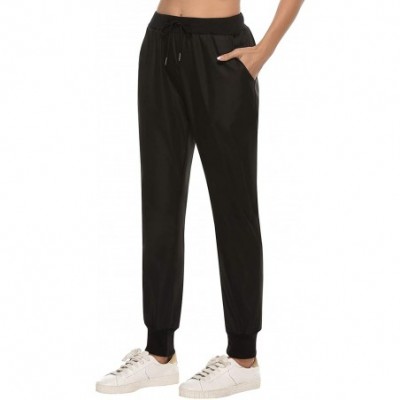 Bottoms Women's Sports Pants Quick Dry Mountain Pants Jogger Sports Sweatpants with Pockets Running Pants - Black - CU190L7AZIO