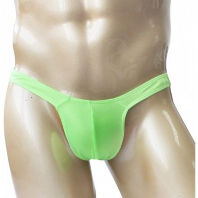 G-Strings & Thongs Mens Low Rise Bulge Pouch G-String Thong T-Back Micro Panties Underwear Bikini Briefs - Green - CW190MQT6ST