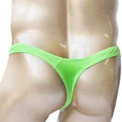 G-Strings & Thongs Mens Low Rise Bulge Pouch G-String Thong T-Back Micro Panties Underwear Bikini Briefs - Green - CW190MQT6ST