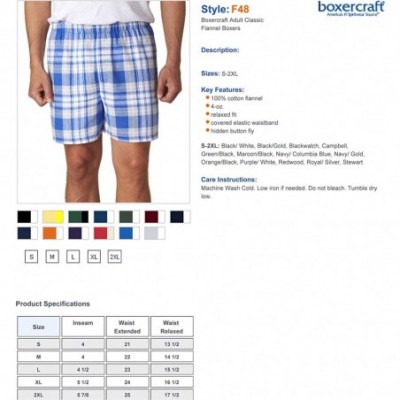 Boxers UNISEX Sizes 100% Cotton Boxers Short - Redwood - C811DNQ6PFT