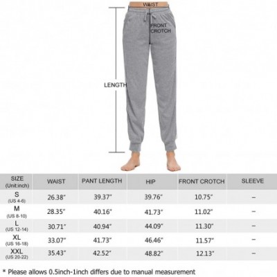 Bottoms Women Casual Pajamas Pants Drawstring Stripes Lounge Pants with Pockets - Navy - CM194UGIGSS