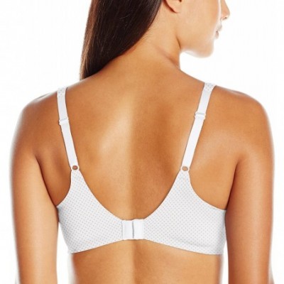 Bras Women's Cloud 9 Wire Free Lift Bra - White/Toasted Almond Pindot - C41833OO83O