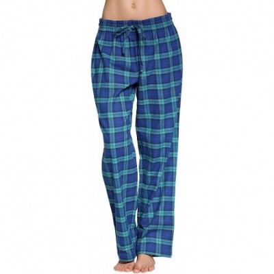 Bottoms Women's 100% Cotton Super Soft Flannel Plaid Pajama/Lounge Pants - F17001 - C3184QW7C2C