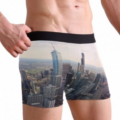 Boxer Briefs Men's Sexy Boxer Briefs Brave and Fast Wolf Print Stretch Bulge Pouch Underpants Underwear - Chicago Scenery - C...