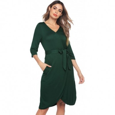 Robes Maternity Robe 3 in 1 Labor Delivery Nursing Gown Hospital Breastfeeding Dress Bathrobes - Dark Green-9872 - CH1902ZTCYM