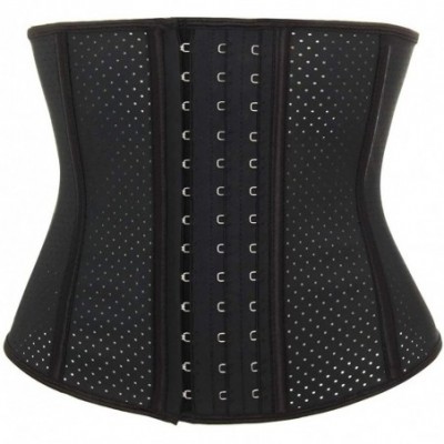 Bustiers & Corsets Women's Underbust Latex Sport Girdle Waist Trainer Corsets Hourglass Body Shaper - Black (Length 26.5cm/ 9...