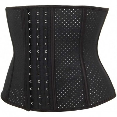 Bustiers & Corsets Women's Underbust Latex Sport Girdle Waist Trainer Corsets Hourglass Body Shaper - Black (Length 26.5cm/ 9...