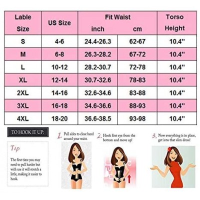 Bustiers & Corsets Women's Underbust Latex Sport Girdle Waist Trainer Corsets Hourglass Body Shaper - Black (Length 26.5cm/ 9...