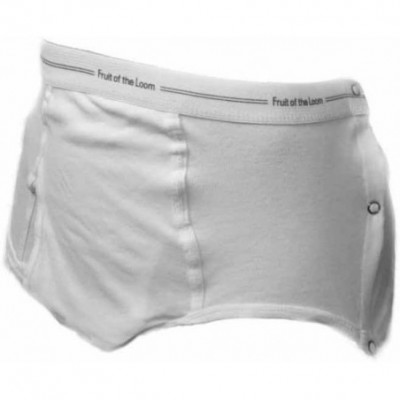 Briefs Men's Briefs with Side Snap Closure (XL) - CE11CVGU5Q7