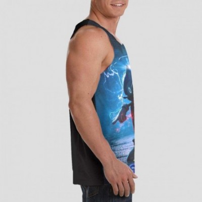 Undershirts Men's Sonic The Hedgehog Tank Tops 3D Print Premium Summer Sleeveless Tee - Sonic the Hedgehog10 - C119C4OT795