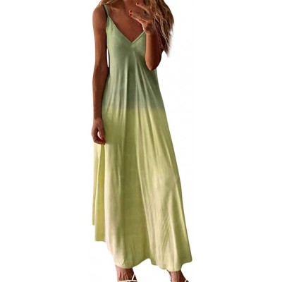 Nightgowns & Sleepshirts Women's Casual Sleeveless Camisole V-Neck Print Long Vest Long Dress- Special Dress Design Makes You...