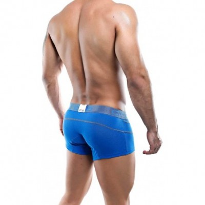 Boxer Briefs Mens Sexy Designer Boxer Trunk Soft Comfort Underwear OTG016 - Royal Blue - CN18CZUQH37