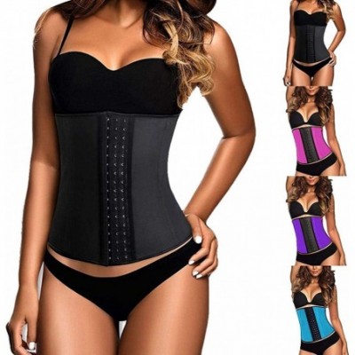 Bustiers & Corsets Women Waist Trainer 3-Breasted Tummy Control Belt Weight Loss Body Shaper - Black - CX19D6HQL2M