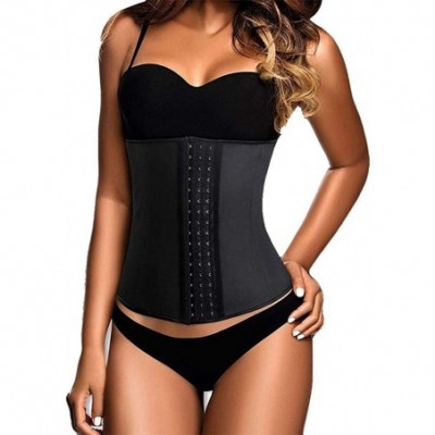 Bustiers & Corsets Women Waist Trainer 3-Breasted Tummy Control Belt Weight Loss Body Shaper - Black - CX19D6HQL2M