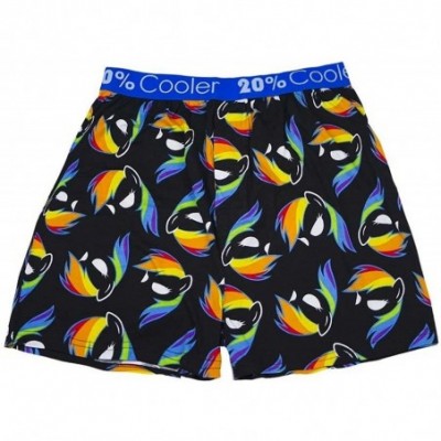 Boxers Men's HS0041-95 Rainbow Dash All Over Print Boxer - Black - CW11H3LCLMB