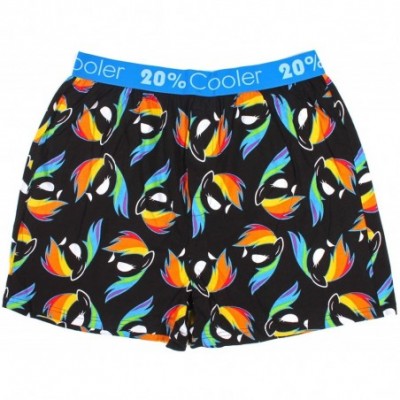 Boxers Men's HS0041-95 Rainbow Dash All Over Print Boxer - Black - CW11H3LCLMB